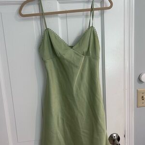 Sunday Best Light Sage Lace-Trim Slip